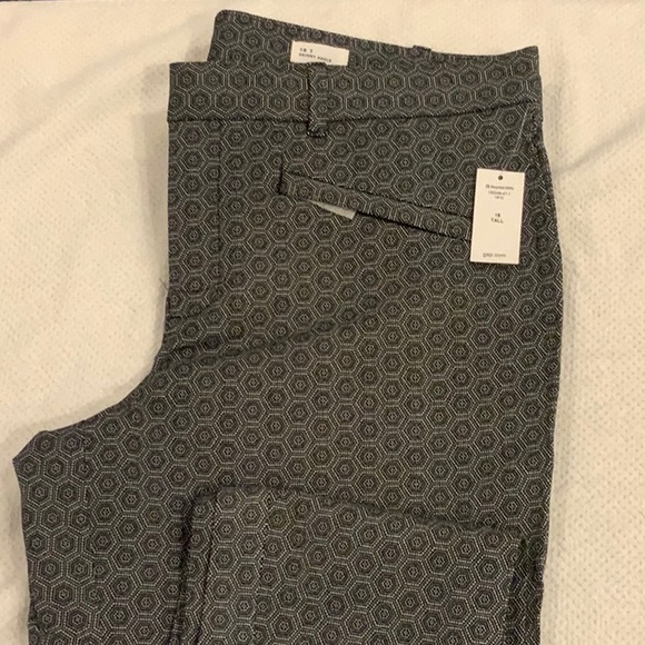 GAP skinny ankle black/white print pants - Picture 2 of 2